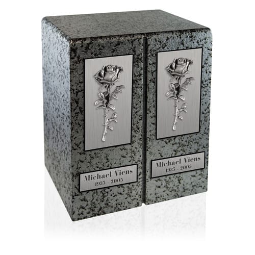 Urne double fini étain