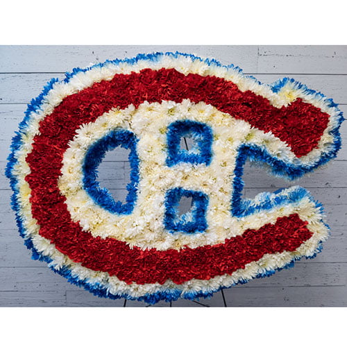 Logo des Canadiens de Montréal en fleurs