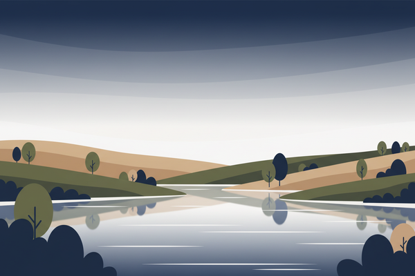 illustration de payssage paisible avec les couleurs du site